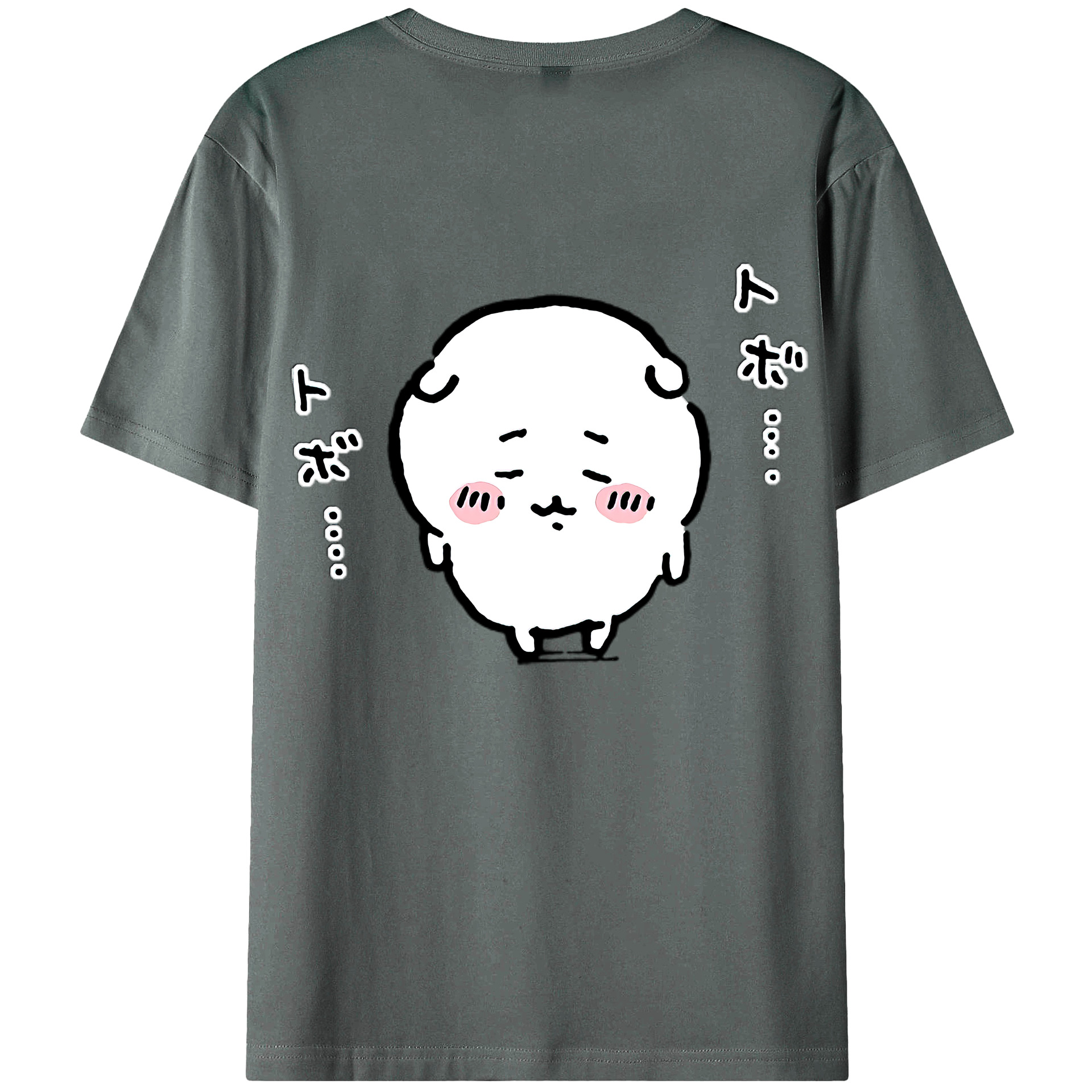 （画像用） ちいかわ ちいかわ Chii-kawa chiikawa 綿100％ メンズ半袖Tシャツ（バックプリント） 通気性